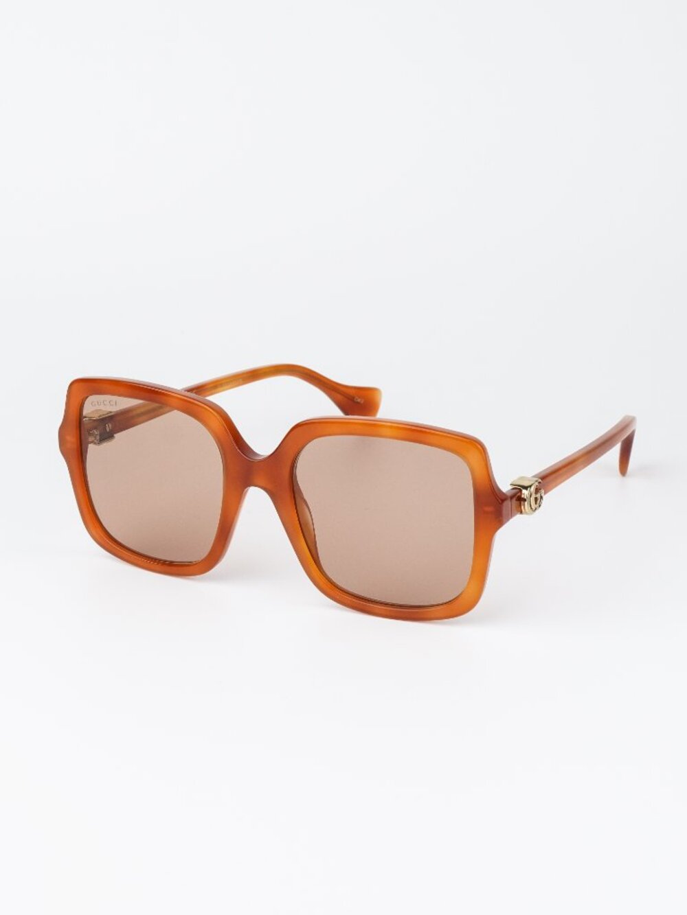 Gucci Women Sunglasses Havana Brown Square GG1070S 002 NEW AUTHENTIC - Picture 3 of 9